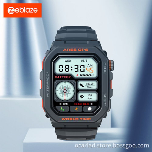 Zeblaze Ares GPS Smart Watch: Heart Rate Monitor, Fitness Tracking, Built-in Alexa & GPS, Bluetooth Phone Calling